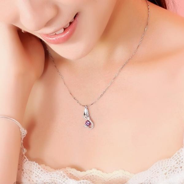 天使の羽 ネックレス レディース czダイヤ 水晶 プラチナ仕上げ : 雲柱