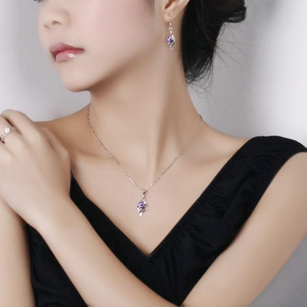 天使の羽 ネックレス レディース czダイヤ 水晶 プラチナ仕上げ_7