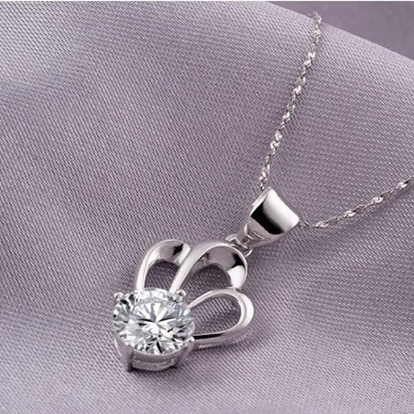大粒帝冠 ネックレス レディース クラウン czダイヤ 2ct プラチナ 
