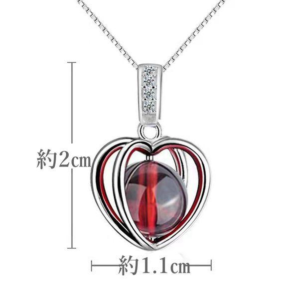 オープン ハート 心 ペンダント ネックレス レディース 合成宝石 プラチナ仕上げ 爆買の画像
