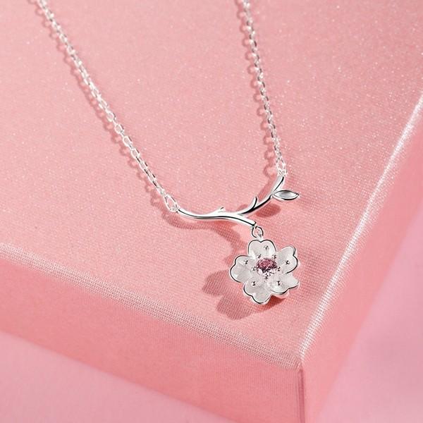 さくら 桜型 ネックレス レディース スワロフスキー ポイント消化 爆買