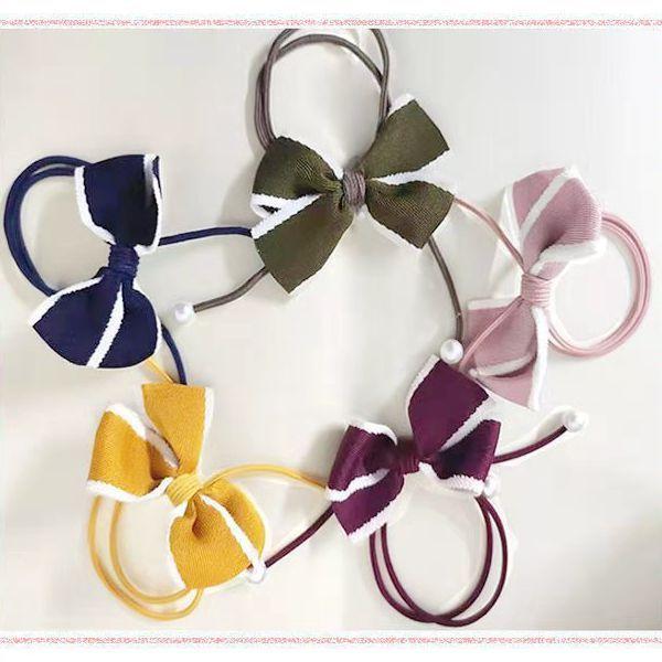 キッズ ミニ リボン ヘアゴム 2連 髪留め カワイイパーツ レディース