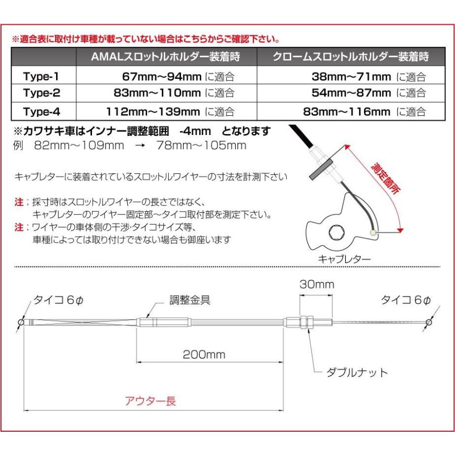 ユニバーサル スロットルワイヤー Type2 1000mm G9 アンクル Katsu 通販 Yahoo ショッピング