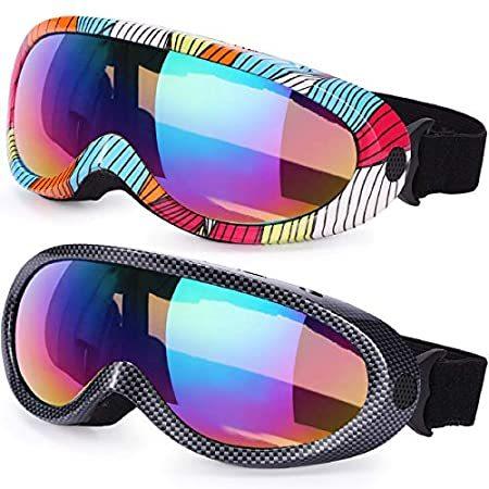 新規購入 Rngeo スキーゴーグル 2個セット スノーボードゴーグル キッズ 男の子 女の子 ユース メンズ レディース Uv400カット 防風 アンチグレア 並行輸入品 激安の Www Sei Ba Gov Br