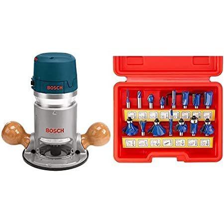 Bosch 1617EVS 2.25 HP Electronic Fixed-Base Router & Hiltex 10100 Tungsten 【並行輸入品】 裁断機、押し切り機
