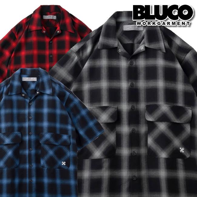 ブルコ] OL-21-004 OMBRE BIG POCKET SHIRT S/S 3色(NVY/GRY/RED) ブルコ]