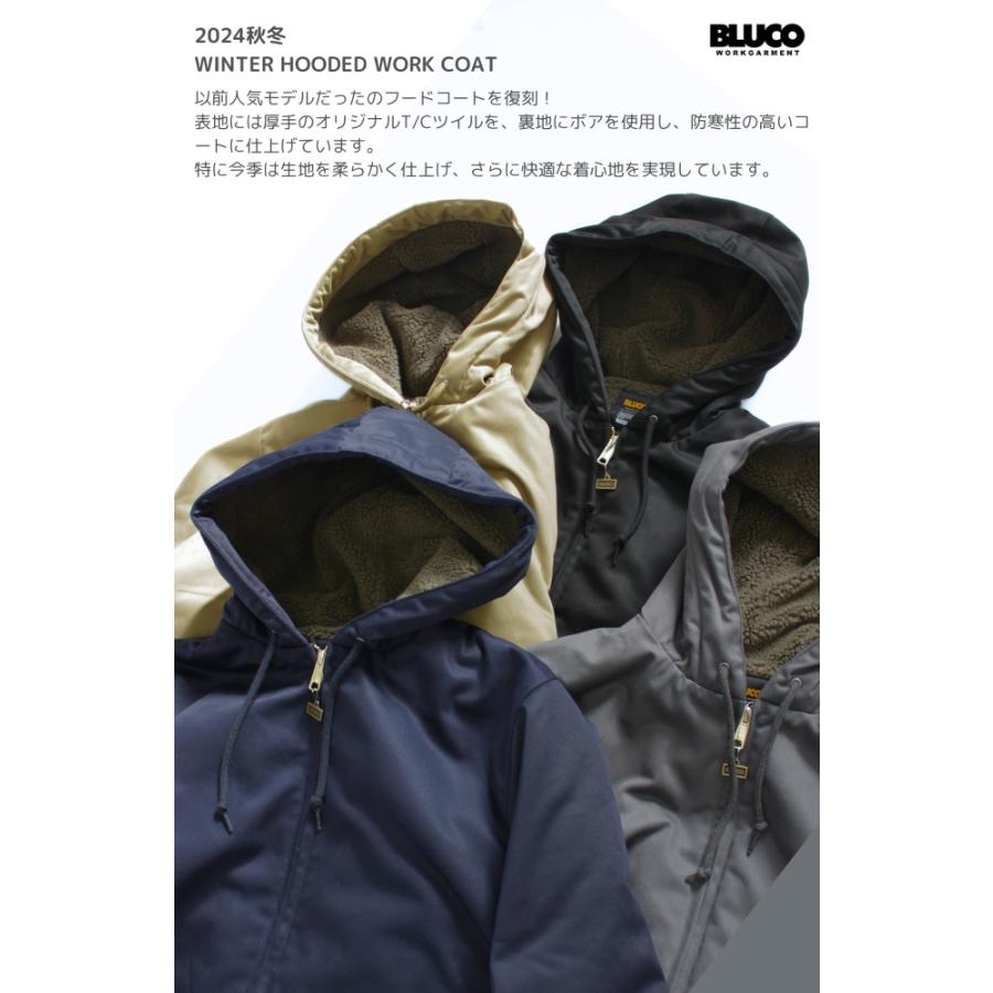 BLUCO / WINTER WORK JACKET (NAVY) BLUCO WINTER HOODED WORK COAT L