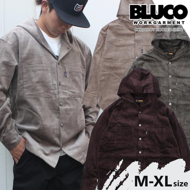 限定値下げ！BLUCO新品未使用CORDUROY HOODED SHIRT BLUCO（ブルコ） セール コーデュロイフードシャツ ワークシャツ