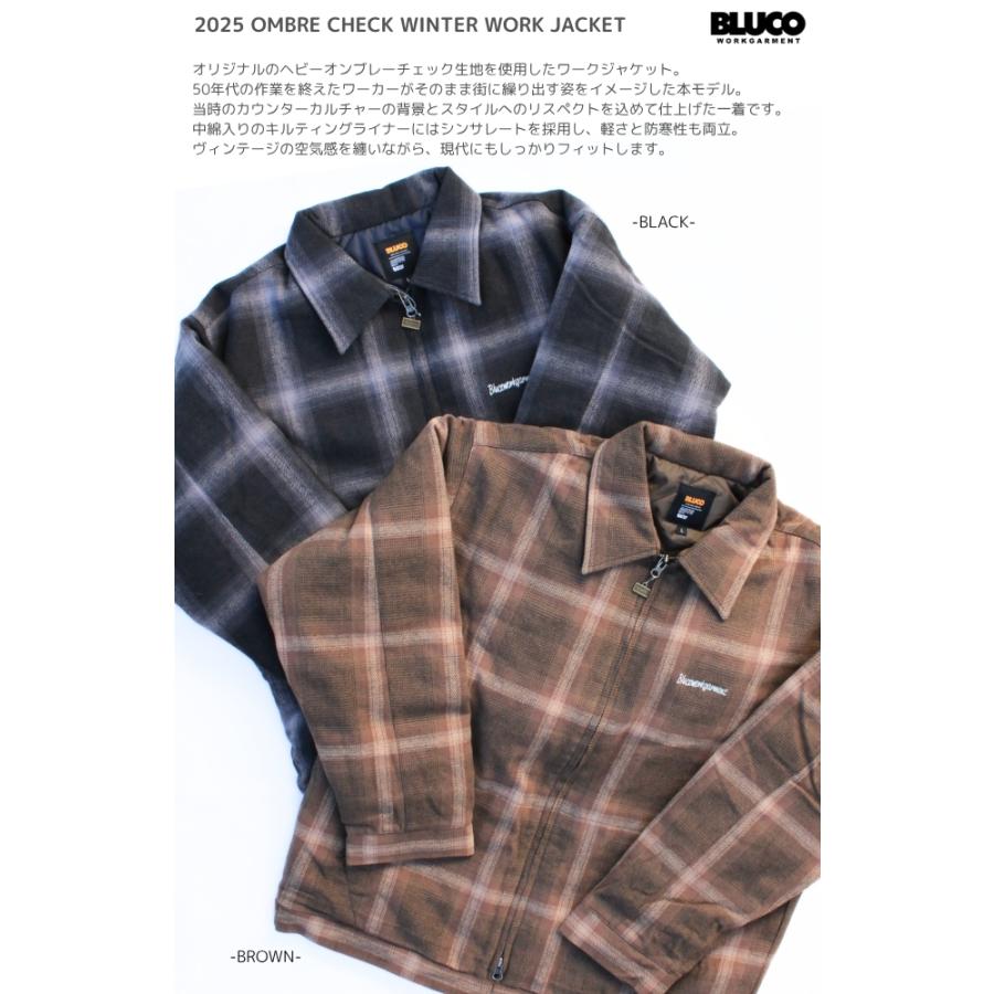 BLUCO（ブルコ） セール オンブレチェックワークジャケット OMBRE