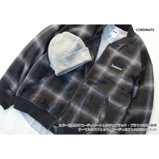 BLUCO（ブルコ） オンブレチェックボンバージャケット OMBRE CHECK