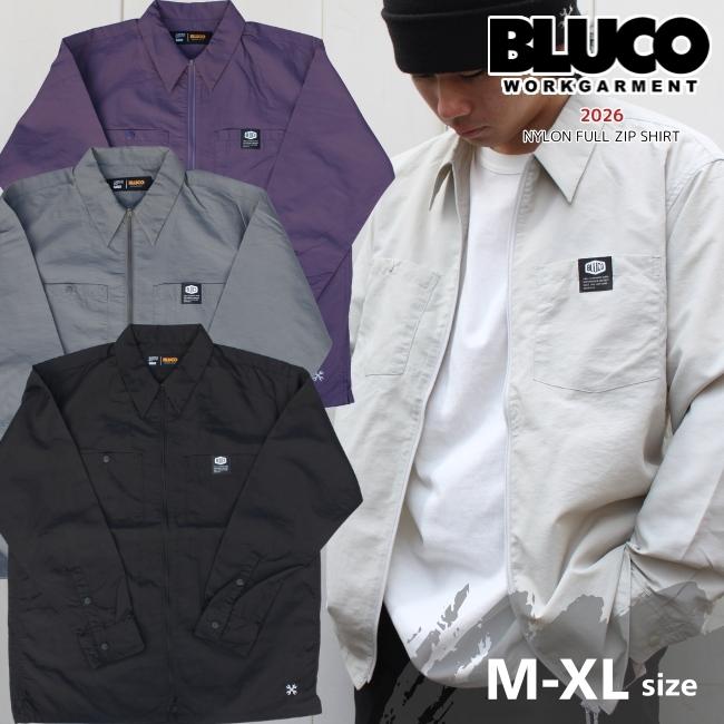 BLUCO（ブルコ） 20％OFFセール ナイロンフルジップシャツ ワーク