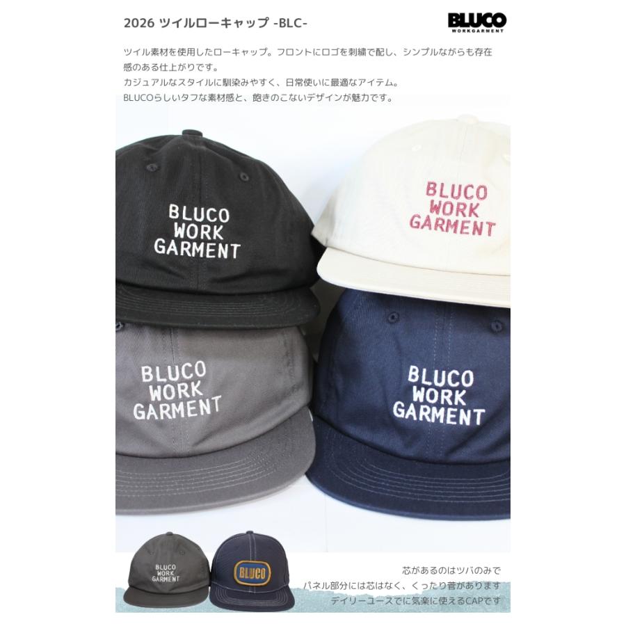 BLUCO（ブルコ） CAP ツイルローキャップ -BLC- 161-61-043 メンズ