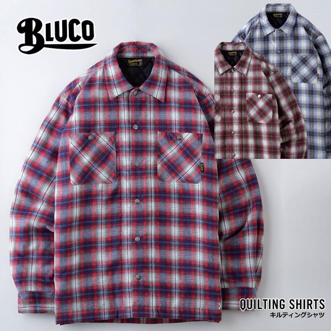 2021 BLUCO ブルコ 長袖 メンズ キルティングシャツ ネルシャツ チェックシャツ 送料無料 :bluco-ol046-21:EM
