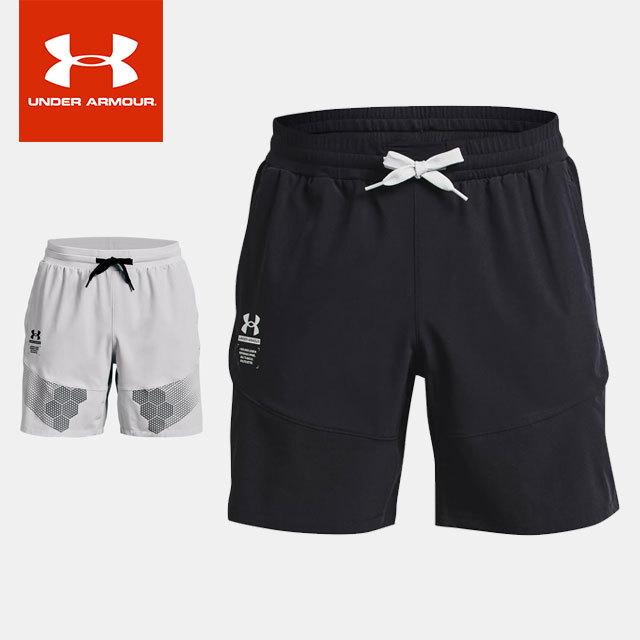 ☆ネコポス アンダーアーマー メンズ ショートパンツ UA アーマープリント ウーブンパンツ ハーフ ルーズ トレーニング 軽量 ポケット 1370416 あすつく|underarmour-heat|08