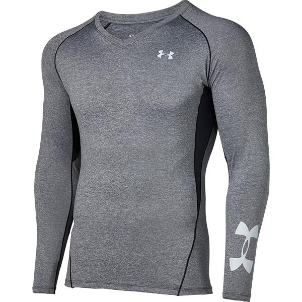公式 アンダーアーマー UNDER ARMOUR UAヒートギア フィッティド ロングスリーブ Vネック ヘザー ゴルフ メンズ 1353523|アンダーアーマー公式PayPayモール店|02