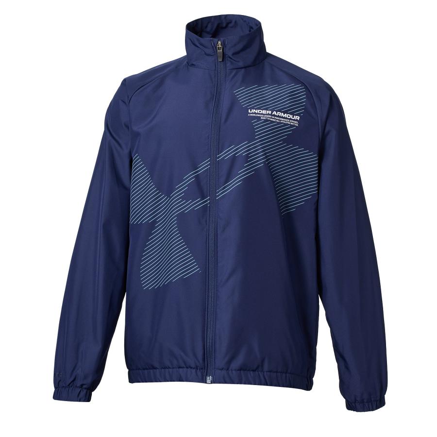 under_armour/アンダーアーマー トレーニング トップス [6007820-403 UAトリコット ラインド スーパービッグロゴ フルジップ ジャケット] ジュニア_キッズ_ジャケット 【ネコポス不可】 UNDER ARMOUR（アンダーアーマー） 【30％OFF】公式 キッズ UA