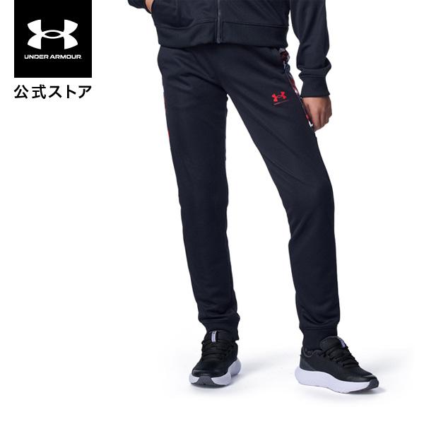 【30％OFF】公式 アンダーアーマー UNDER ARMOUR キッズ UAプリント ブロック トラックパンツ Train ジャージ ジャージパンツ 00 6012489 ブラック / レッド | UNDER ARMOUR