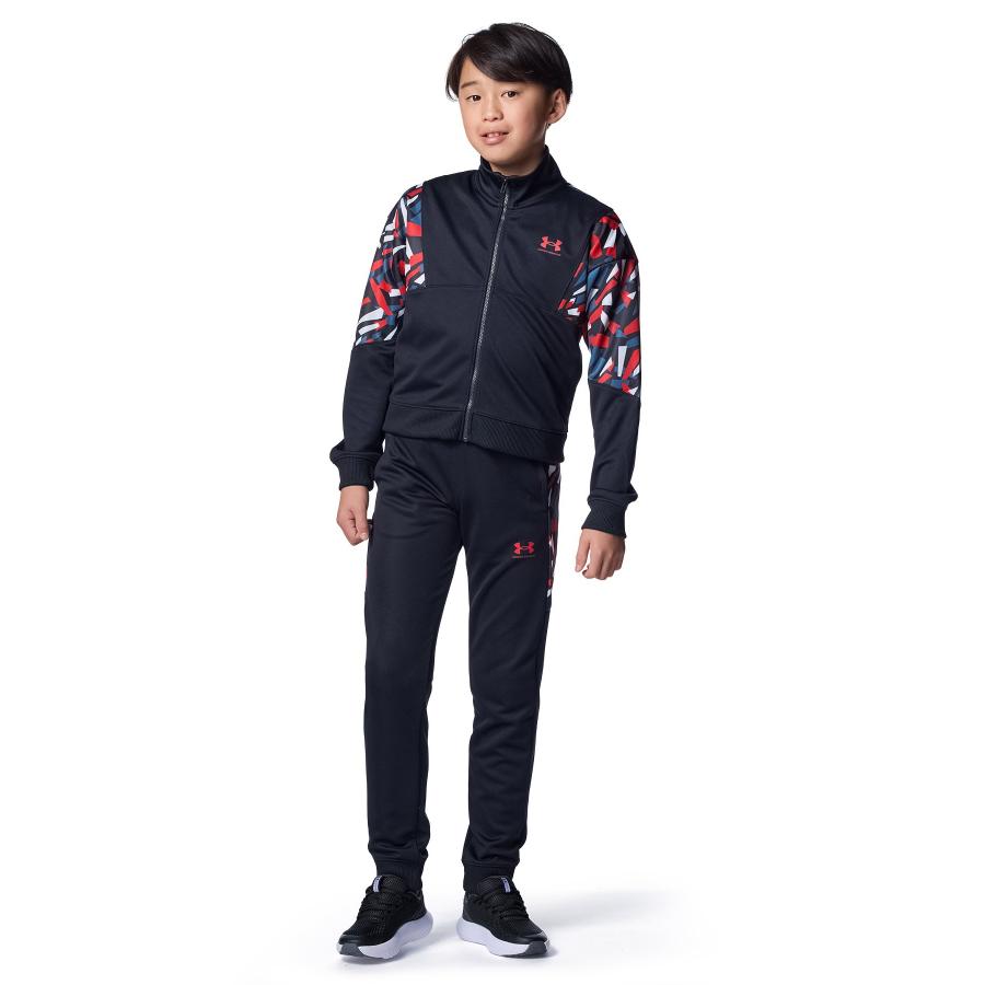 【30％OFF】公式 アンダーアーマー UNDER ARMOUR キッズ UAプリント ブロック トラックパンツ Train ジャージ ジャージパンツ 00 6012489 ブラック / レッド | UNDER ARMOUR | 02