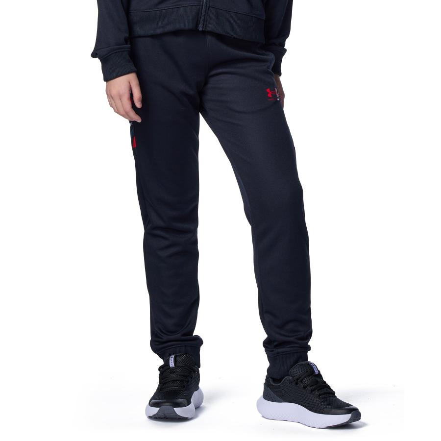 【30％OFF】公式 アンダーアーマー UNDER ARMOUR キッズ UAプリント ブロック トラックパンツ Train ジャージ ジャージパンツ 00 6012489 ブラック / レッド | UNDER ARMOUR | 03