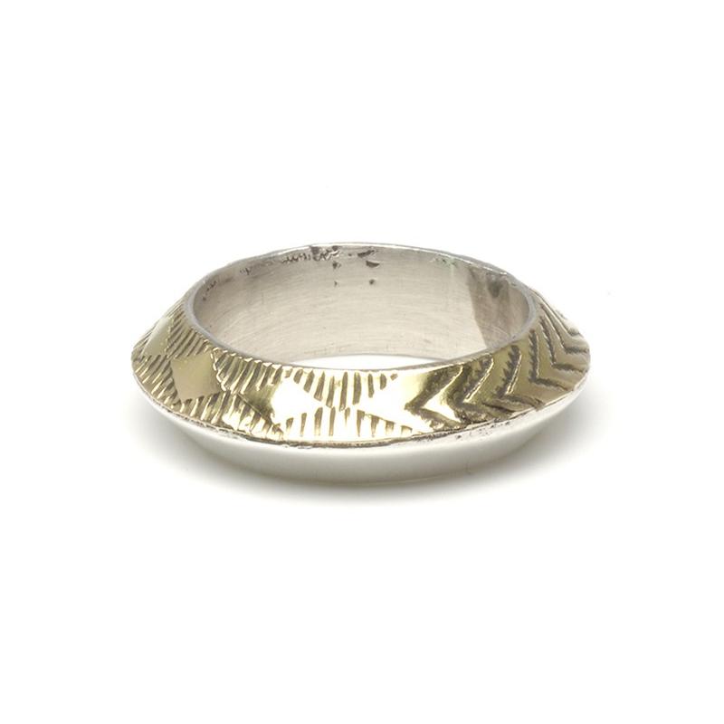 BRUCE MORGAN ブルースモーガン 14K TRIANGLE STAMP RING THICK