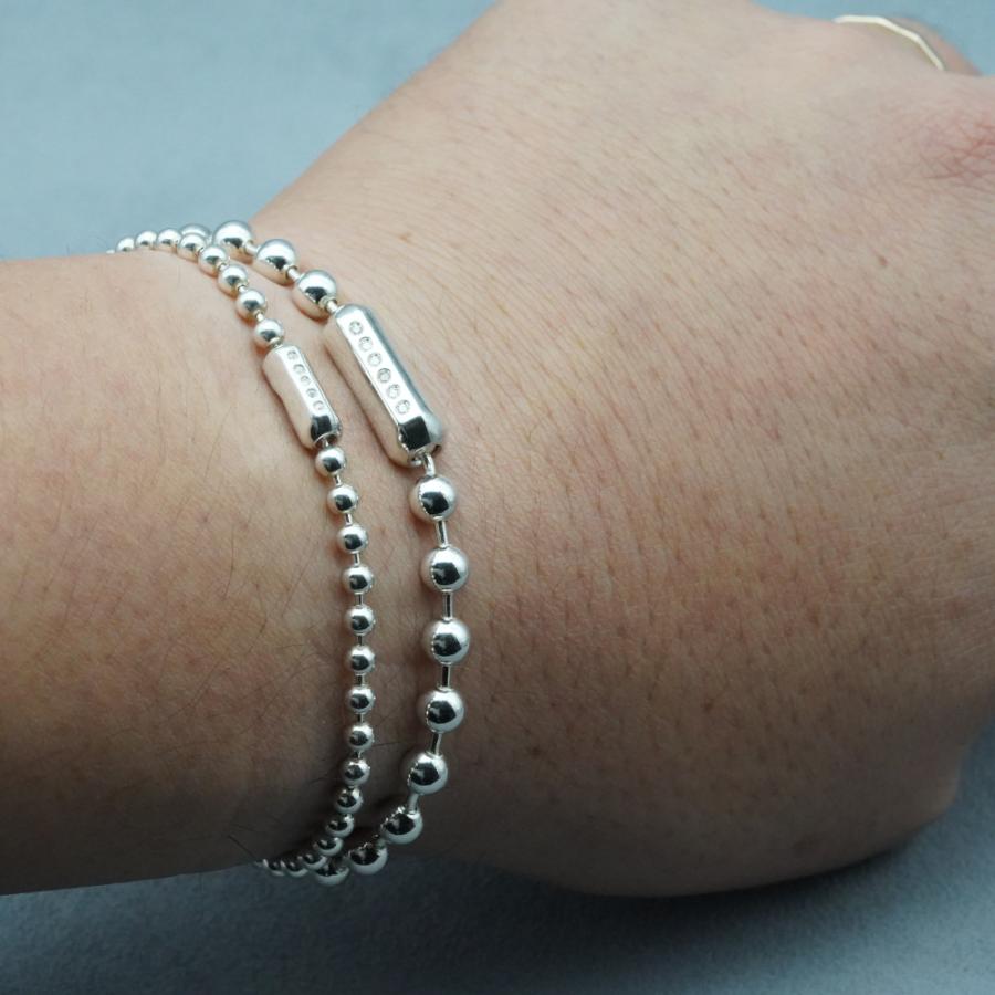 END CUSTOM JEWELLERS エンドカスタムジュエラーズ BALL CHAIN BRACELET 3 DIAMOND SET ENDB107-3｜underfieldonline｜05