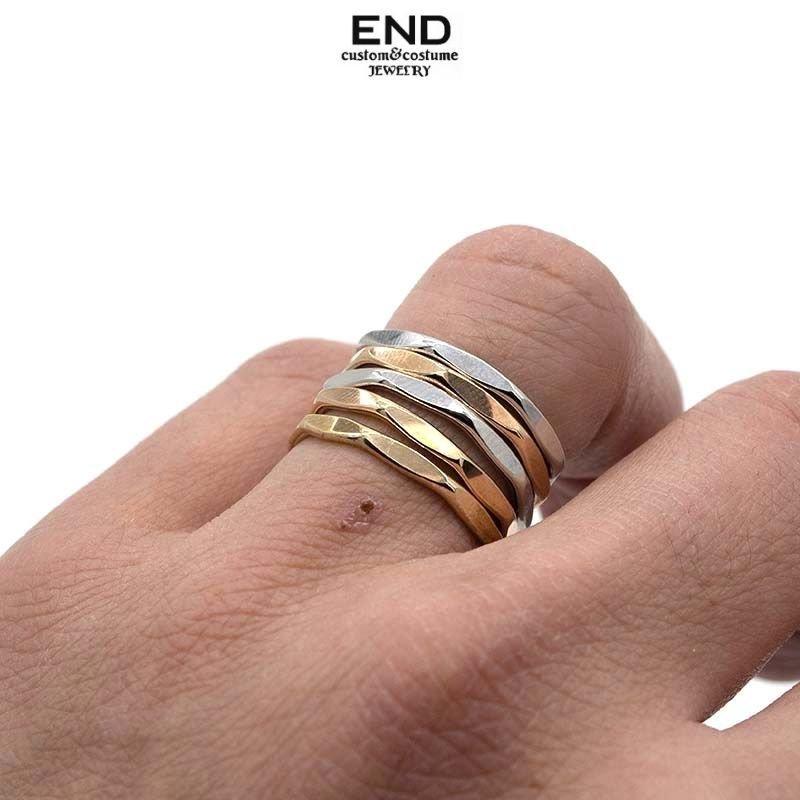 END CUSTOM JEWELLERS 5 PIECE SLENDER RING : UNDERFIELD