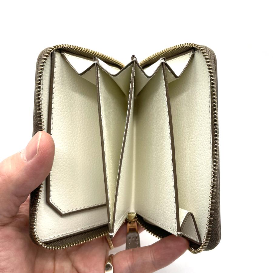 foot the coacher フットザコーチャー SHORT ZIP WALLET SMOOTH BEIGE