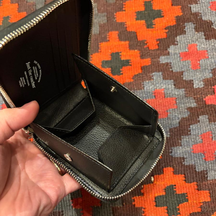 foot the coacher フットザコーチャー　ZIP WALLET foot the coacher（フットザコーチャー） SQUARE ZIP WALLET-BLACK