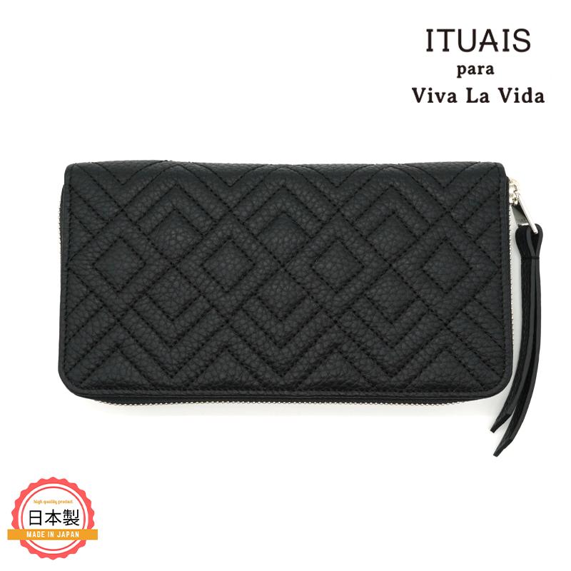 ITUAIS イトゥアイス TAURILLON RO-RO WALLET LONG-DIAMOND-NOIR-BLACK 