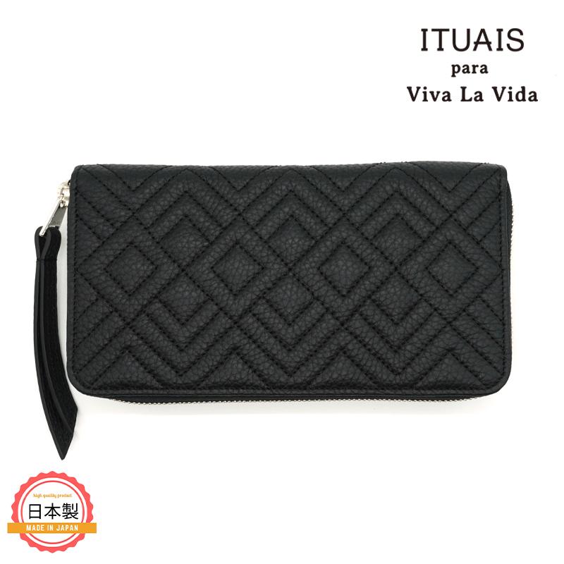 ITUAIS イトゥアイス TAURILLON RO-RO WALLET LONG-DIAMOND-NOIR-BLACK 