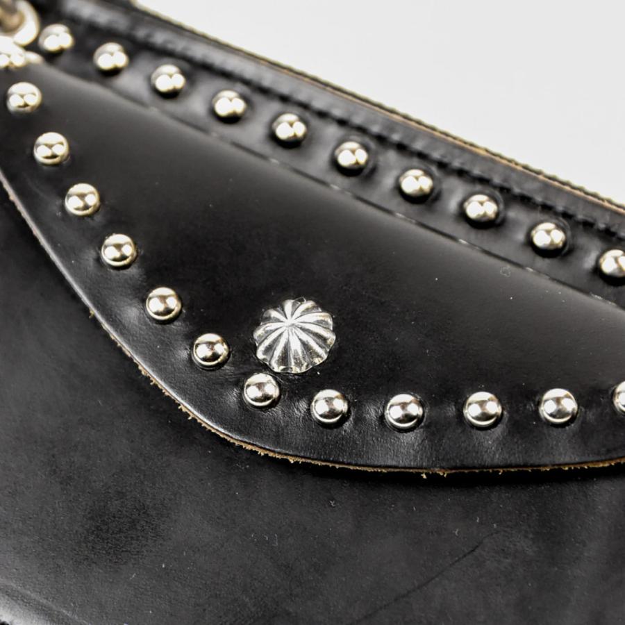 THE WONDER LUST ザワンダーラスト SHELL & STUDS UTILITY POUCH-BLACKの画像