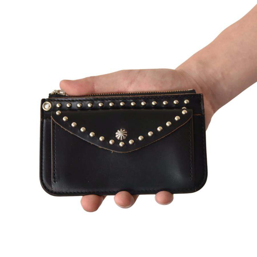 THE WONDER LUST ザワンダーラスト SHELL & STUDS UTILITY POUCH-BLACKの画像