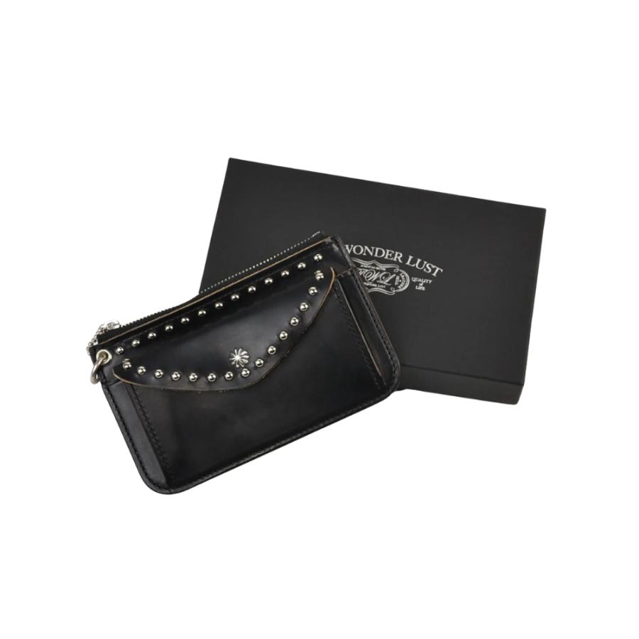 THE WONDER LUST ザワンダーラスト SHELL & STUDS UTILITY POUCH-BLACKの画像