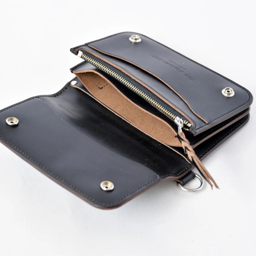 THE WONDER LUST 財布 BLACK トラッカーウォレット 日本製 THE WONDER LUST（ザワンダーラスト） SHELL & STUDS MID WALLET
