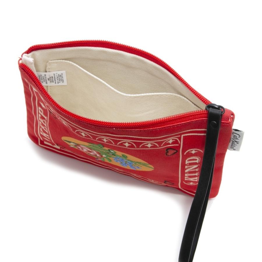 キャスキッドソン Wristlet Pouch レディース ポーチ リストレットポーチ Red Keep Kind Pouch 21年秋冬新作 Cath Kidston お見舞い