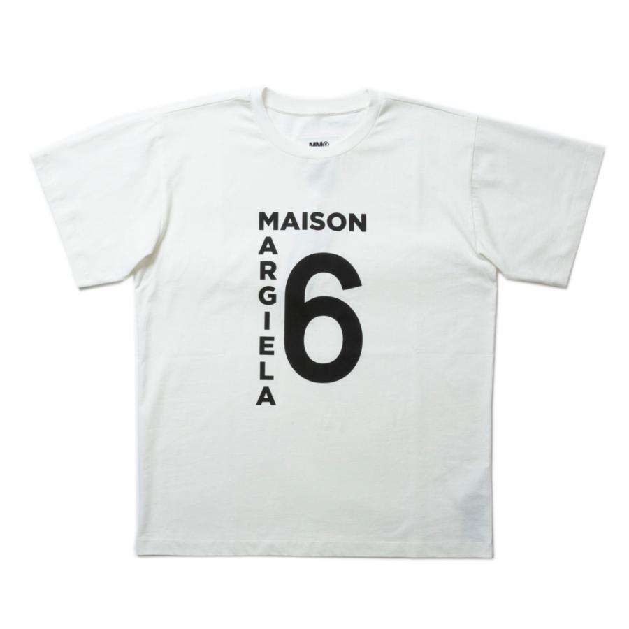 メゾンマルジェラ LOGO T-SHIRTS レディース Tシャツ ロゴティーシャツ S52GC0249 101 OFF WHITE MM6 Maison Margiela