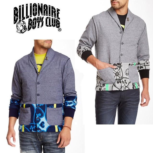 新品 タグ付き BILLIONAIRE BOYS CLUB カーディガン L BILLIONAIRE BOYS CLUB x MANASTASH EMBROIDER LOGO KNIT