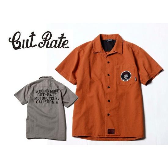 CUT RATE カットレイト USED WASH WORK SHIRT 半袖シャツ｜undertaker