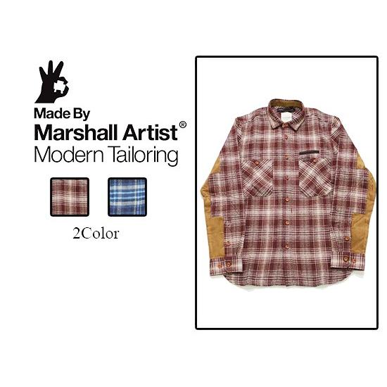 セール50オフ MARSHALL ARTISTS マーシャルアーティスト FARMERS SHIRT 長袖チェックシャツ ma023a
