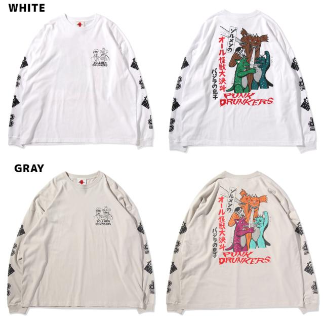 PDSxZOLLMENオール怪獣大決斗BIGロンTEE パンクドランカーズXL PUNK DRUNKERS - ［PDSxZOLLMEN］オール怪獣大決斗BIGロンTEE | DOLL