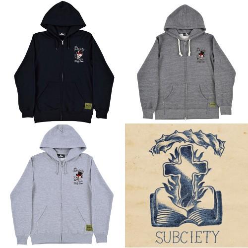 セール50%オフ　SUBCIETY EMBROIDERY ZIP PARKA Lifeinthedertylane ジップパーカ｜undertaker｜02