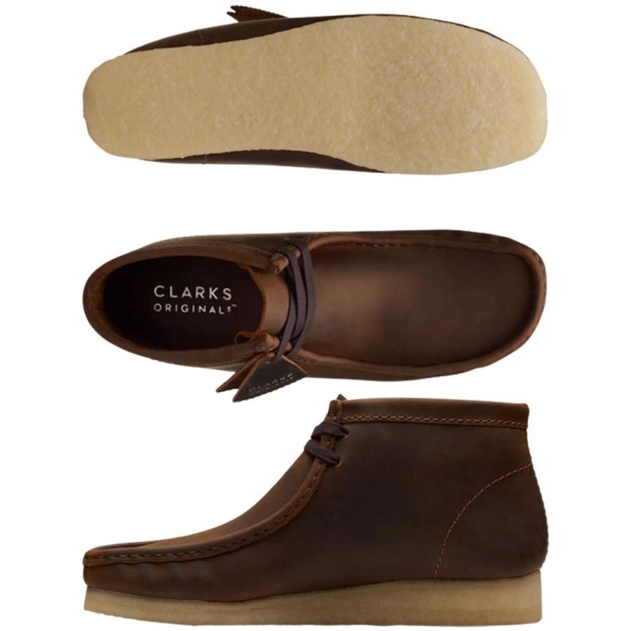 CLARKS(クラークス)ワラビーブーツ レザー スタンダード シューズ ハイカット カジュアル メンズ WALLABEE BOOT 26155513｜undieshop｜03