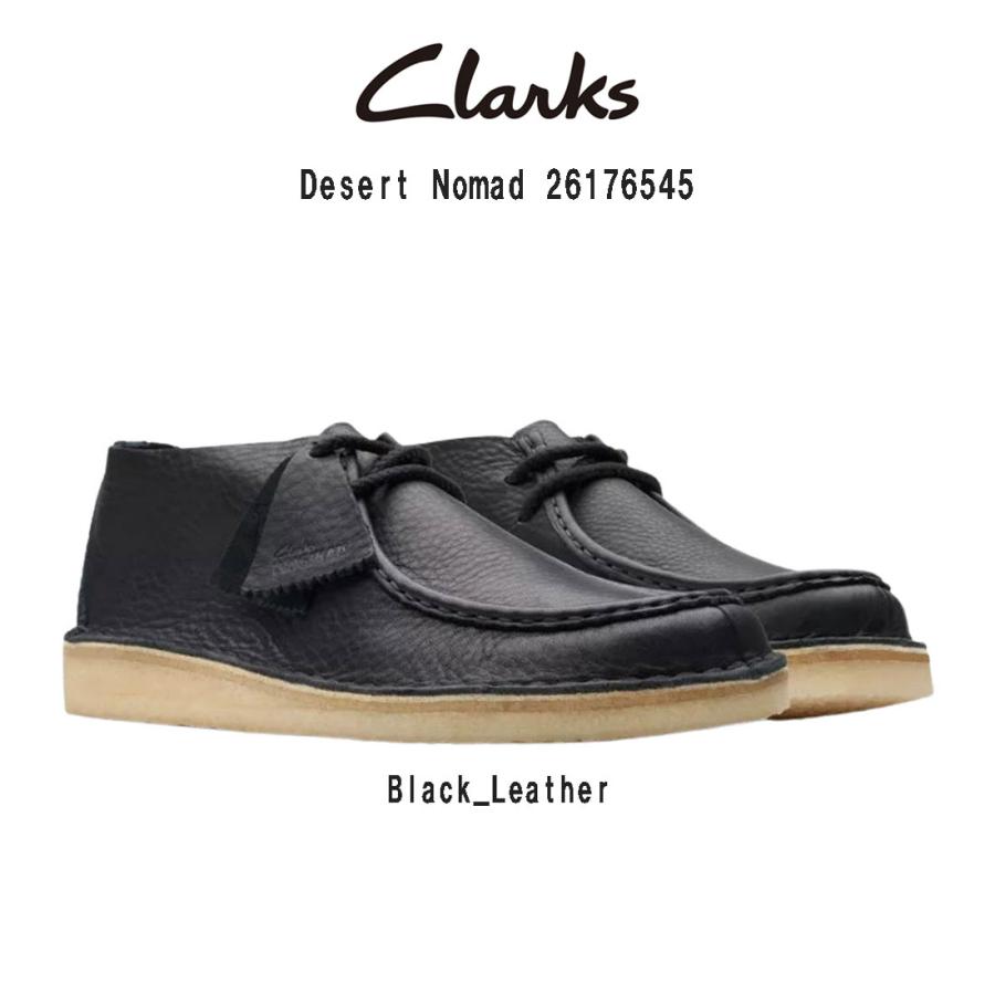 CLARKS(クラークス)デザート ノマド モカシン ローファー シューズ レースアップ ブラック レザー トレックマン メンズ Desert Nomad 26176545 Clarks（クラークス） CLARKS(クラークス)デザート ノマド モカシン
