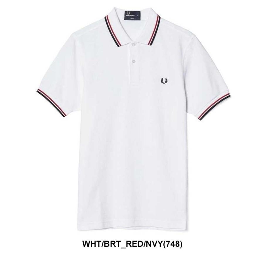 Fred Perry Black // Porcelaine M3600-524 Polo T-Shirt Twin Tipped White