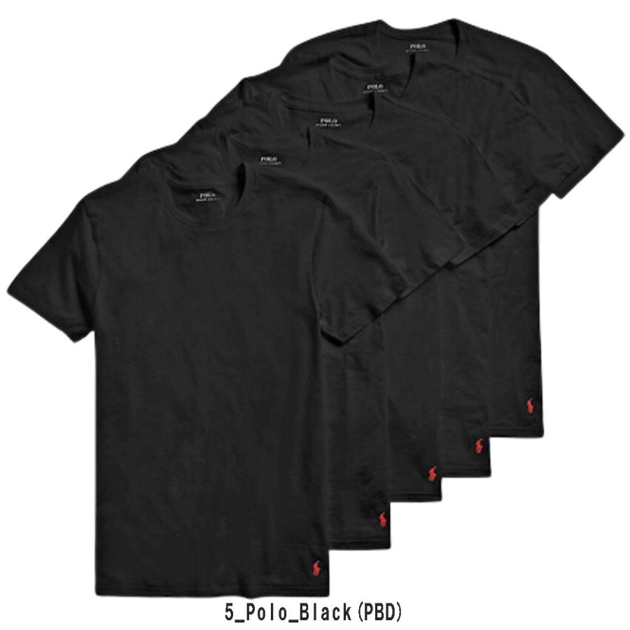 POLO RALPH LAUREN(ポロ ラルフローレン)クルーネック Tシャツ 5枚セット お買い得 パック メンズ 下着 Cotton Classic Fit NCCNP5｜undieshop｜02