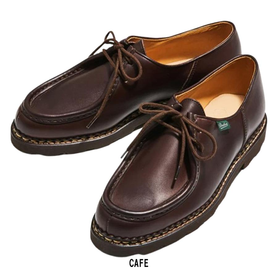 パラブーツホワイトレザー ミカエルモカシン シューズ