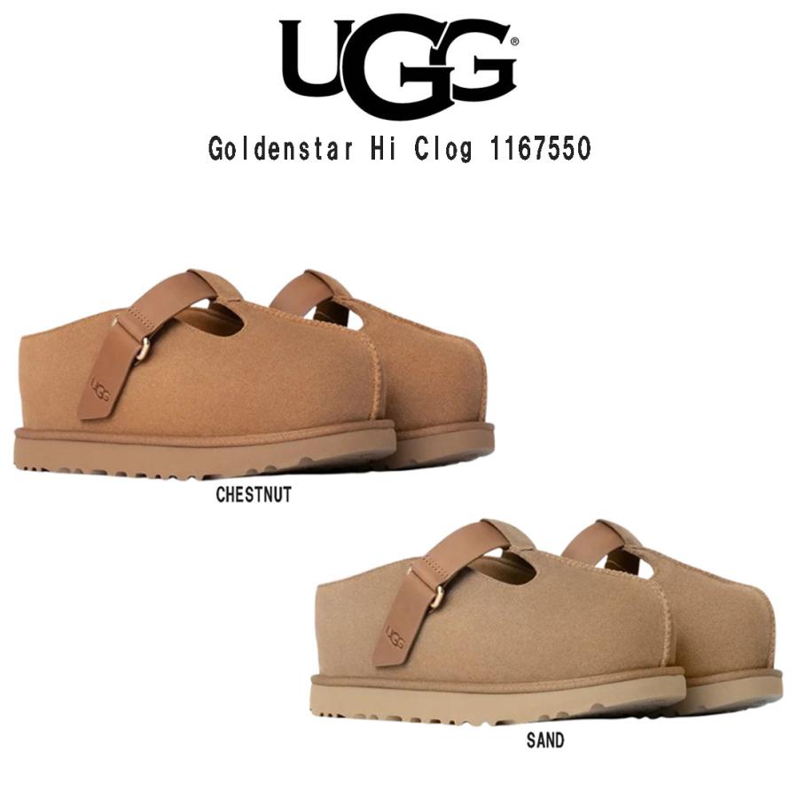 (SALE)UGG(アグ)レディース ゴールデンスター ハイ クロッグ シューズ  サンダル 厚底 スエード レザー ストラップ ツインシーム W Goldenstar Hi Clog 1167550 UGG Australia（アグオーストラリア） (SALE)UGG(アグ)レディース