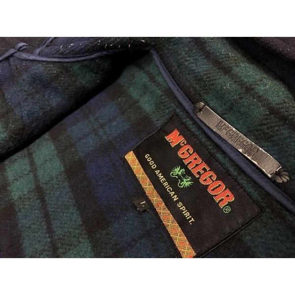 Mcgregor マックレガー 2ポケット チェック柄裏地 無地 フード ダッフルコート アウター Lサイズ ネイビー 紺 メンズ Al Undo Rowa ヤフー店 通販 Yahoo ショッピング