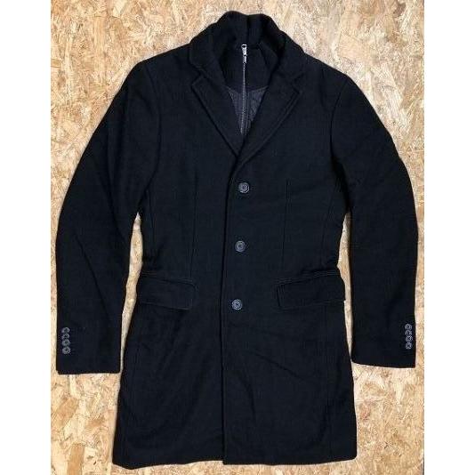 Banana Republic バナナリパブリック Xsサイズ メンズ チェスターコート 一部レイヤード 脱着可 肩パッド 無地 長袖 小さいサイズ 黒 Al Undo Rowa ヤフー店 通販 Yahoo ショッピング