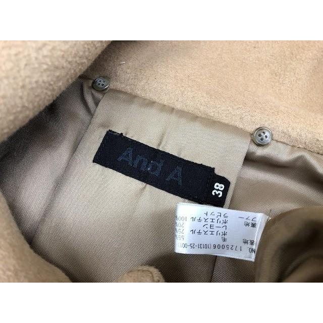 And A（アンドエー） ダッフル ショートコート 裏地付き 若干薄手